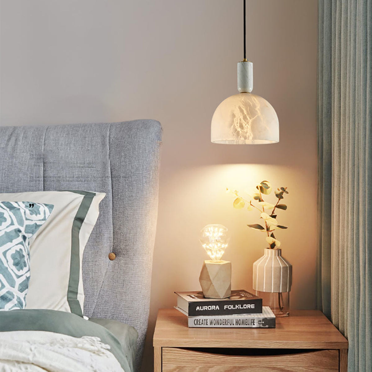 Alabaster Art Pendant Light