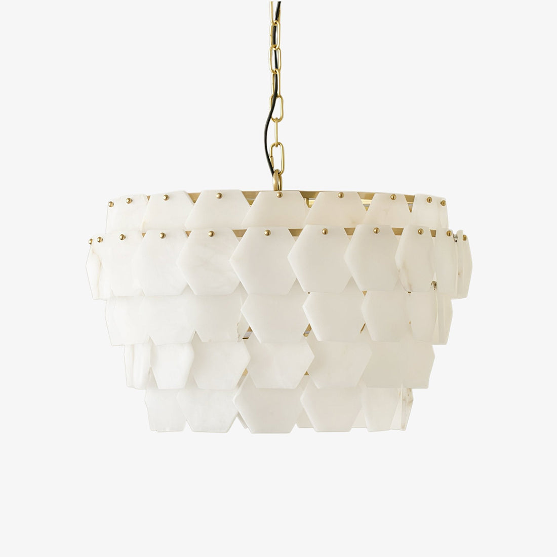 Alabaster Geometric Cloud Chandelier