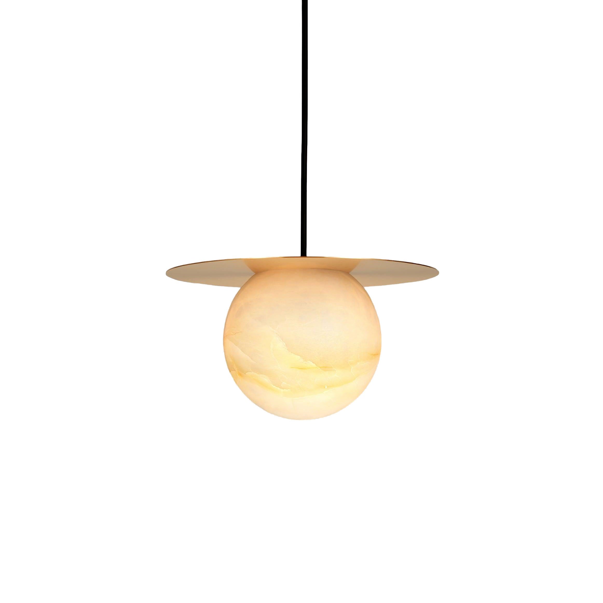 Alabaster Sphere Bedroom Pendant Light