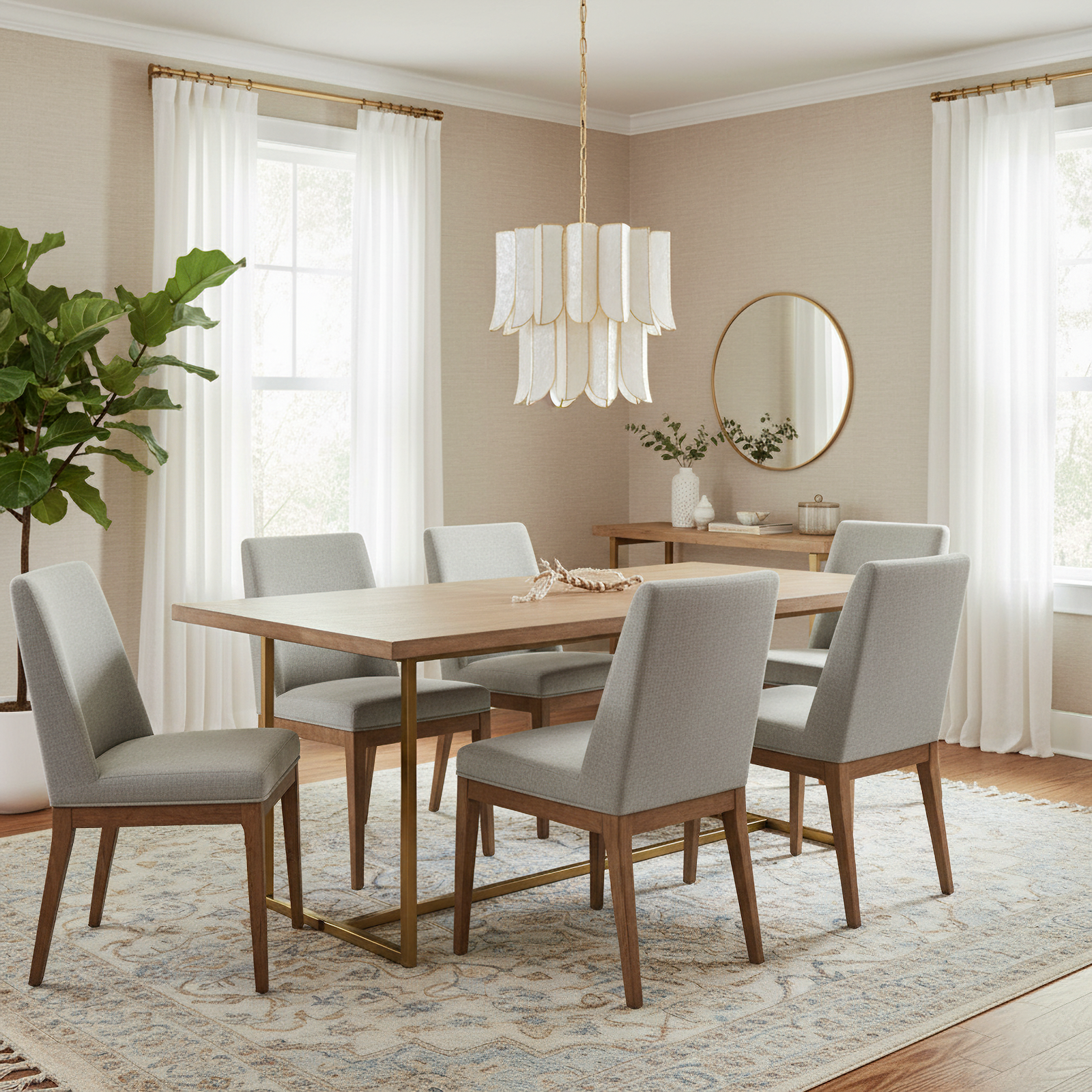 Cartagena Vintage Gold Leaf Chandelier