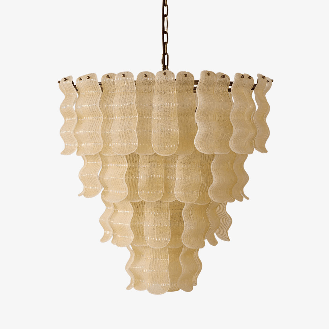 Cascade Ribbed Glass Chandelier
