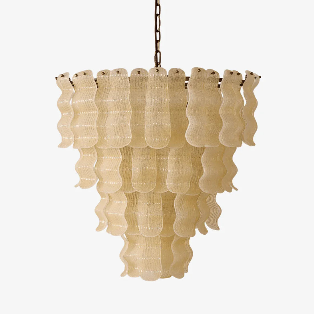 Cascade Ribbed Glass Chandelier