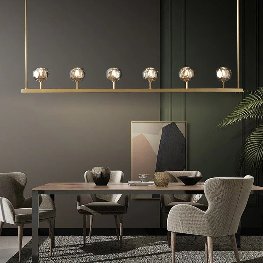 Crystal Ball Linear Chandelier