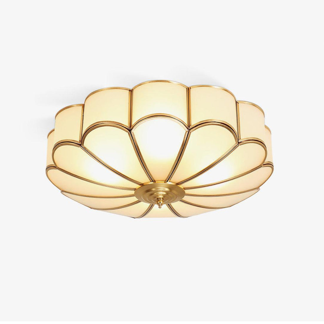 Floral Glass Flush Mount Ceiling Light