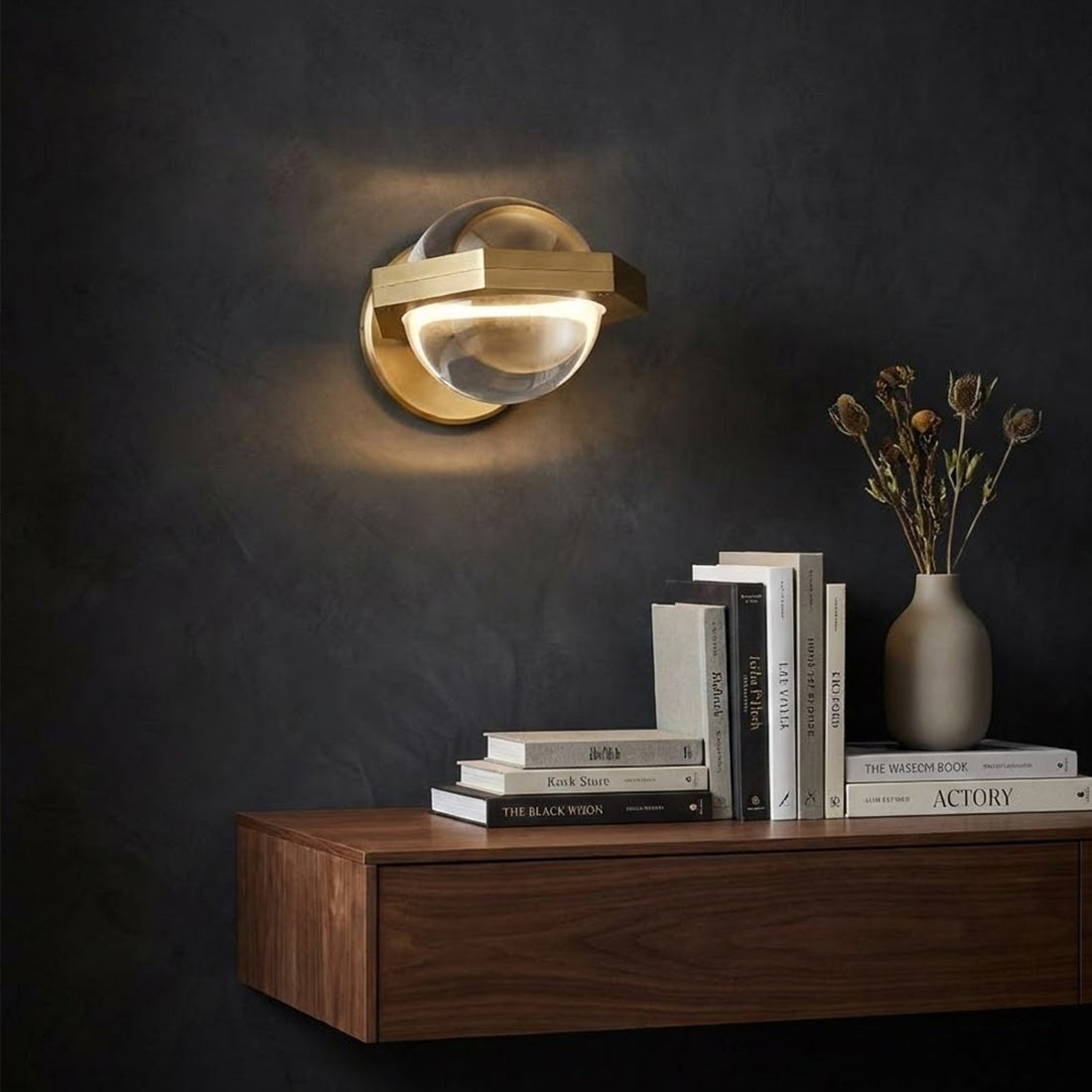 Genius LED Crystal Orb Wall Sconce