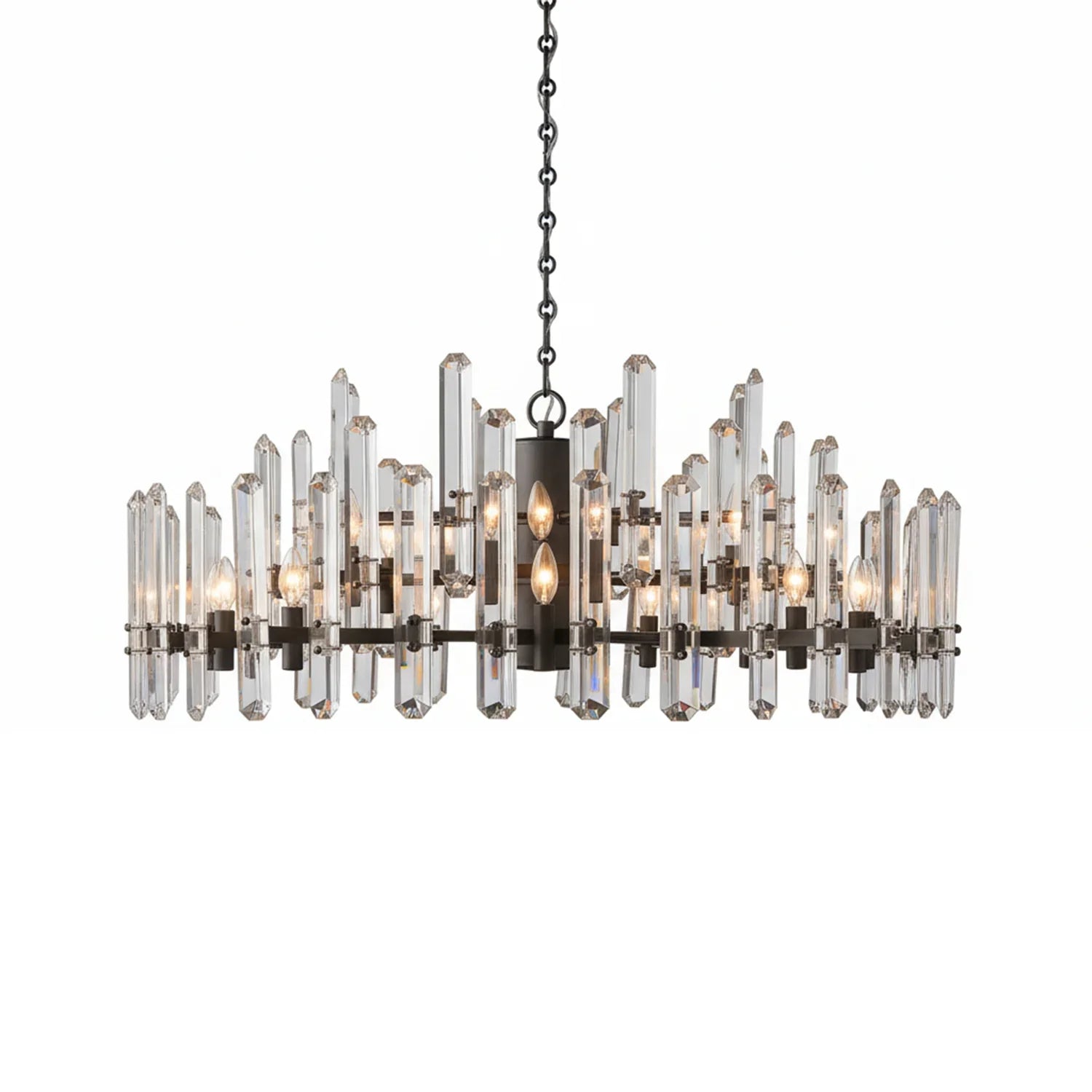 Industrial Crystal Skyline Chandelier