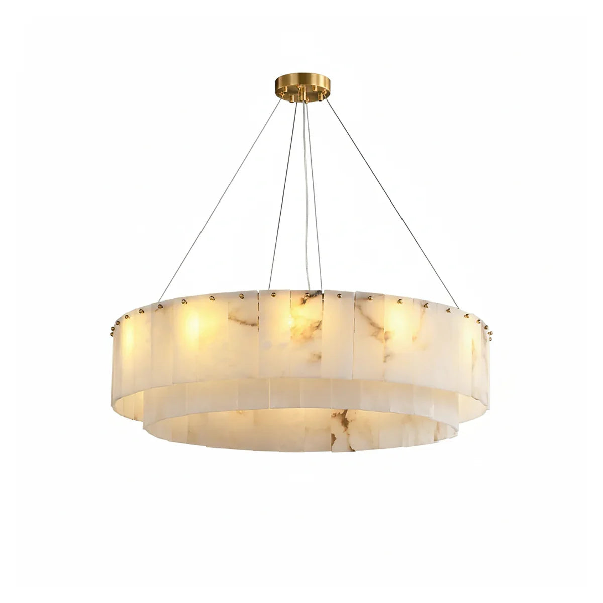 Layered Alabaster Ring Chandelier