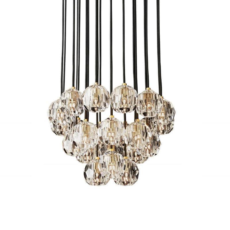 Luxury Faceted Crystal Cluster Chandelier
