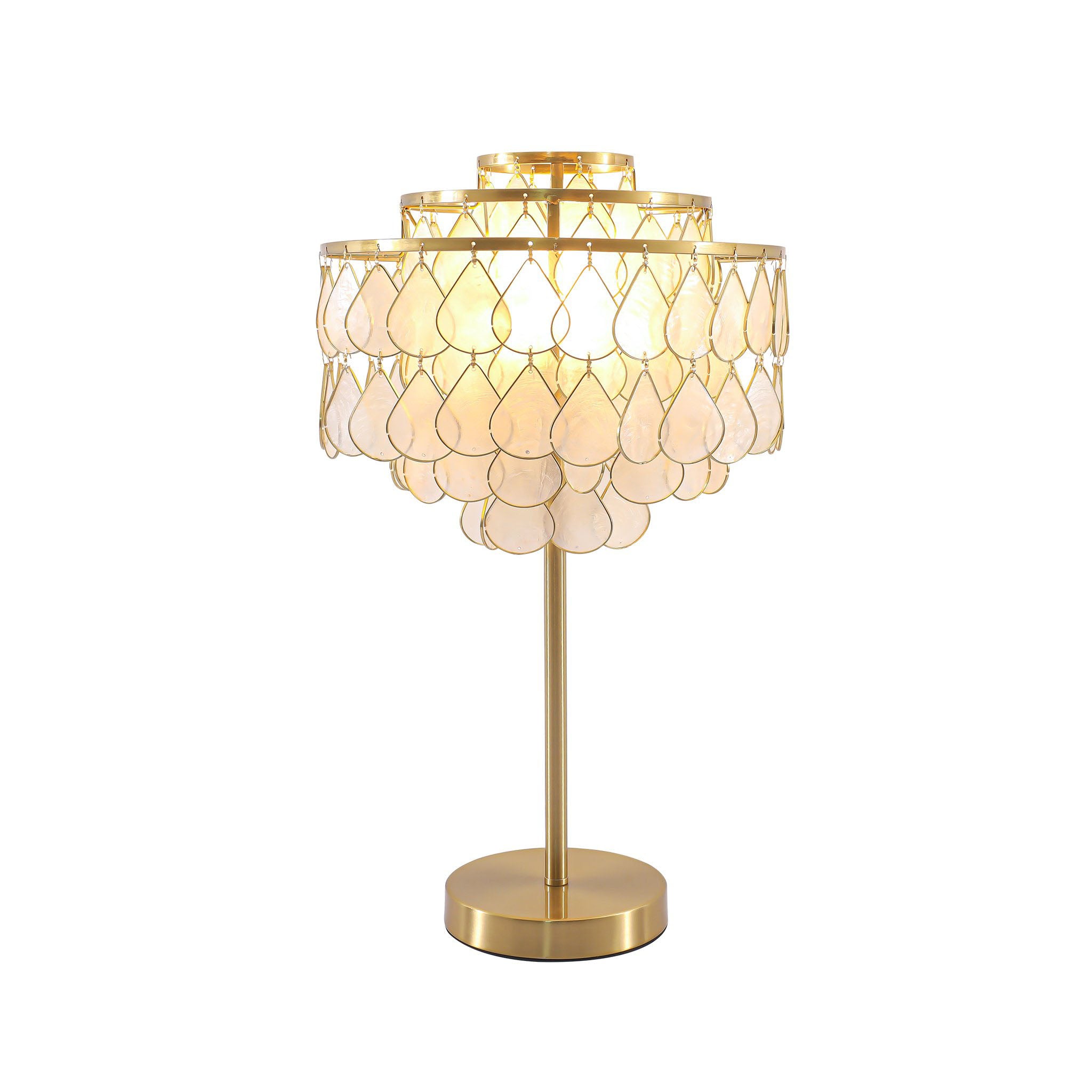 Teardrops Capiz Table Lamp