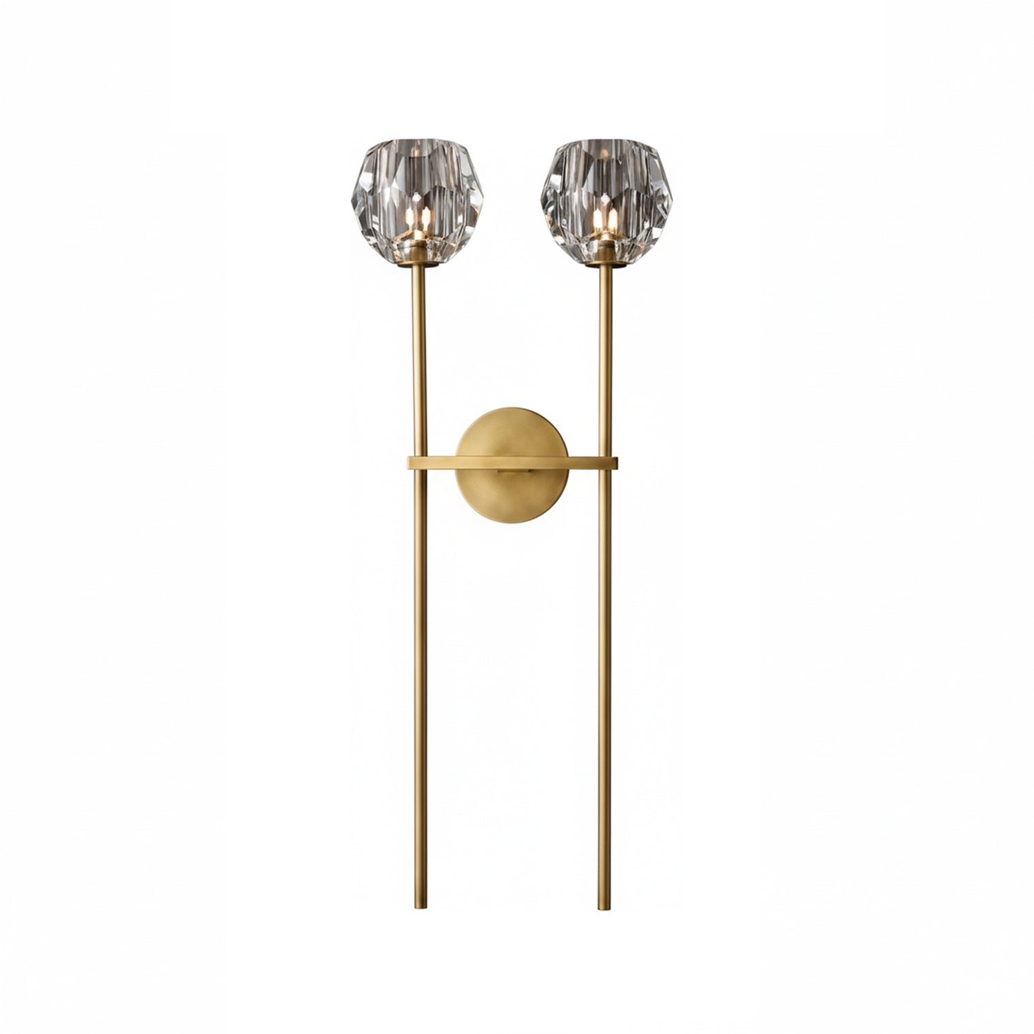 Minimalist Double Crystal Wall Light