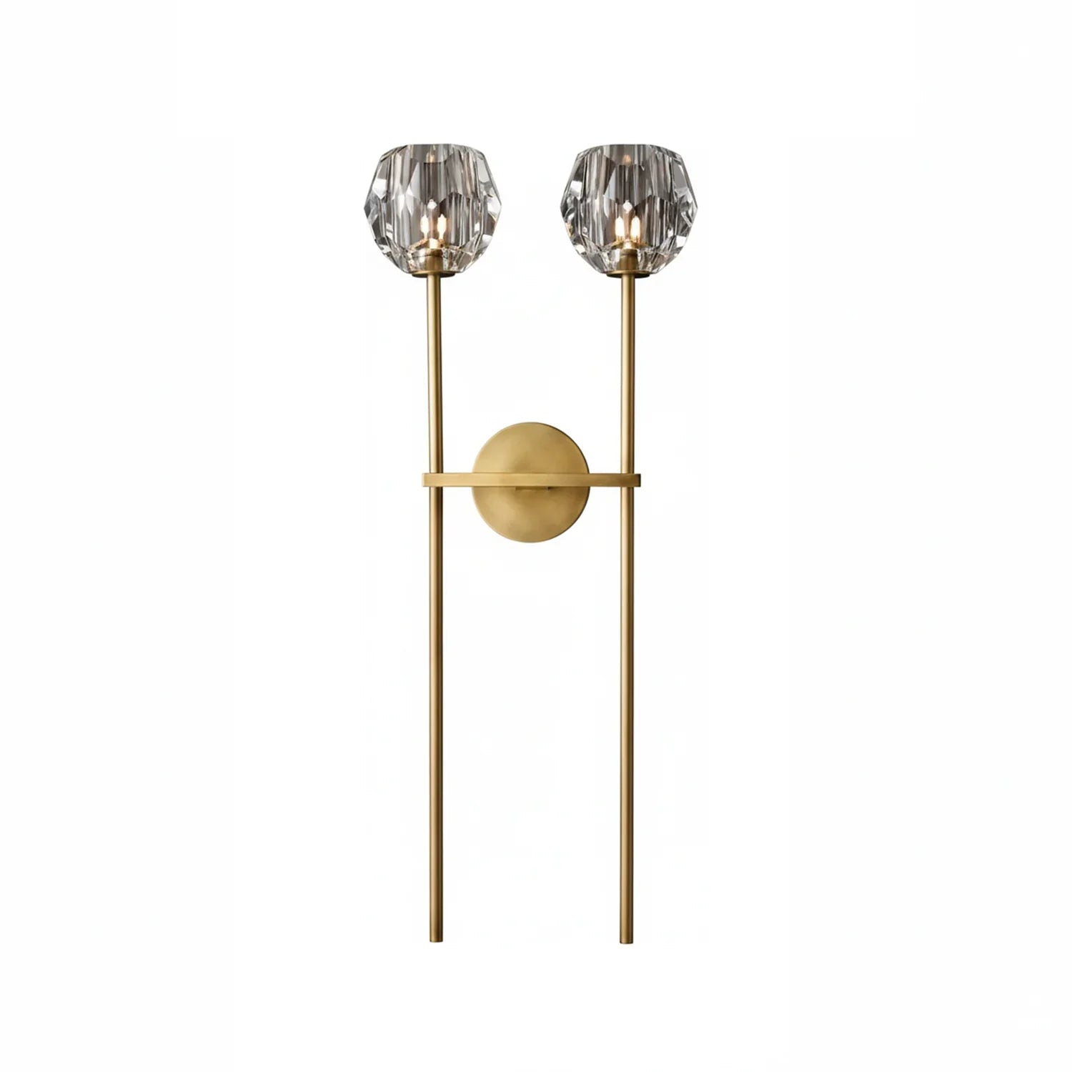 Minimalist Double Crystal Wall Light