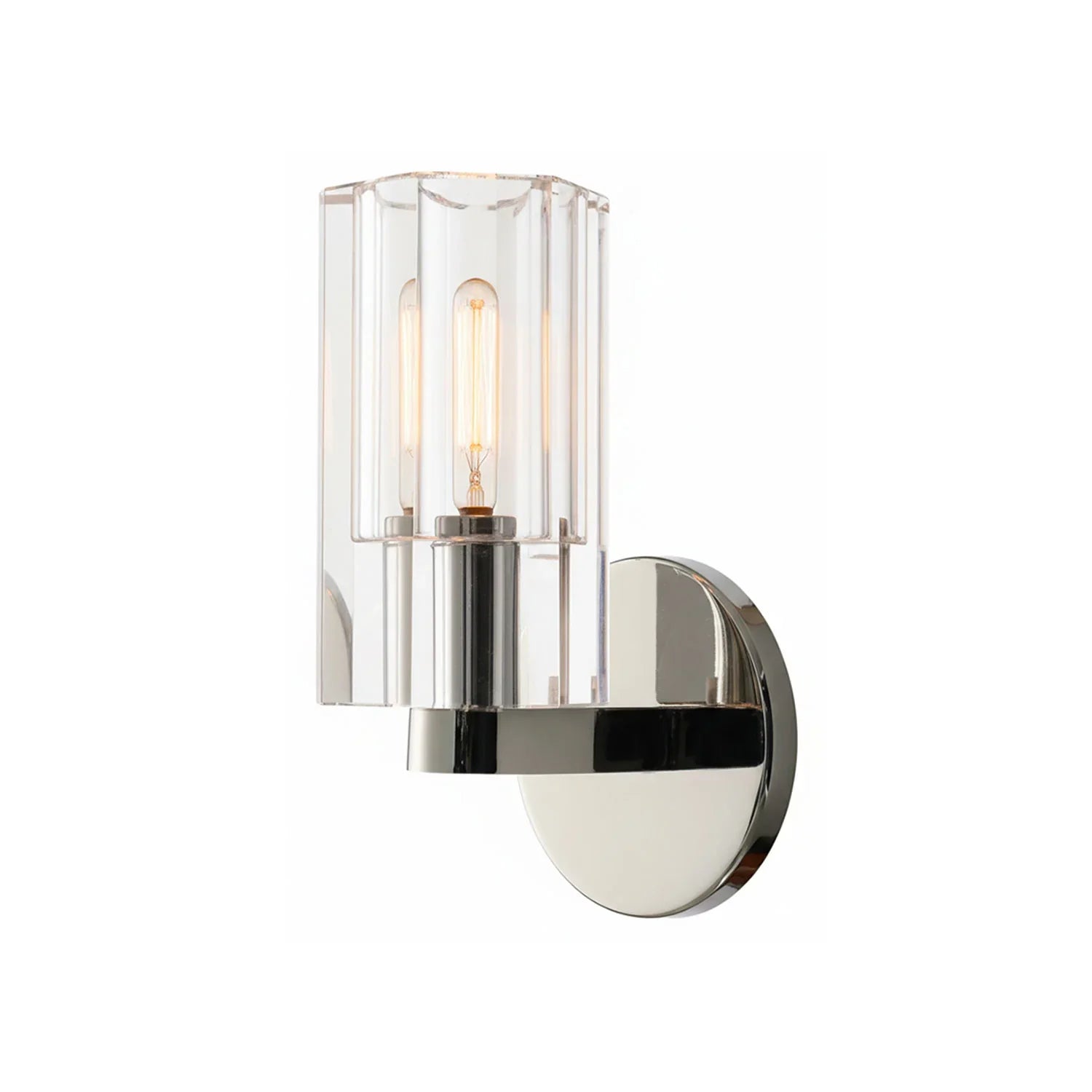 Modern Fluted Crystal Wall Sconce