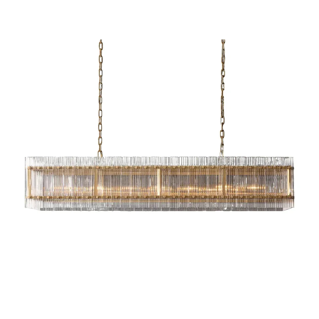 Modern Rectangular Linear Chandelier