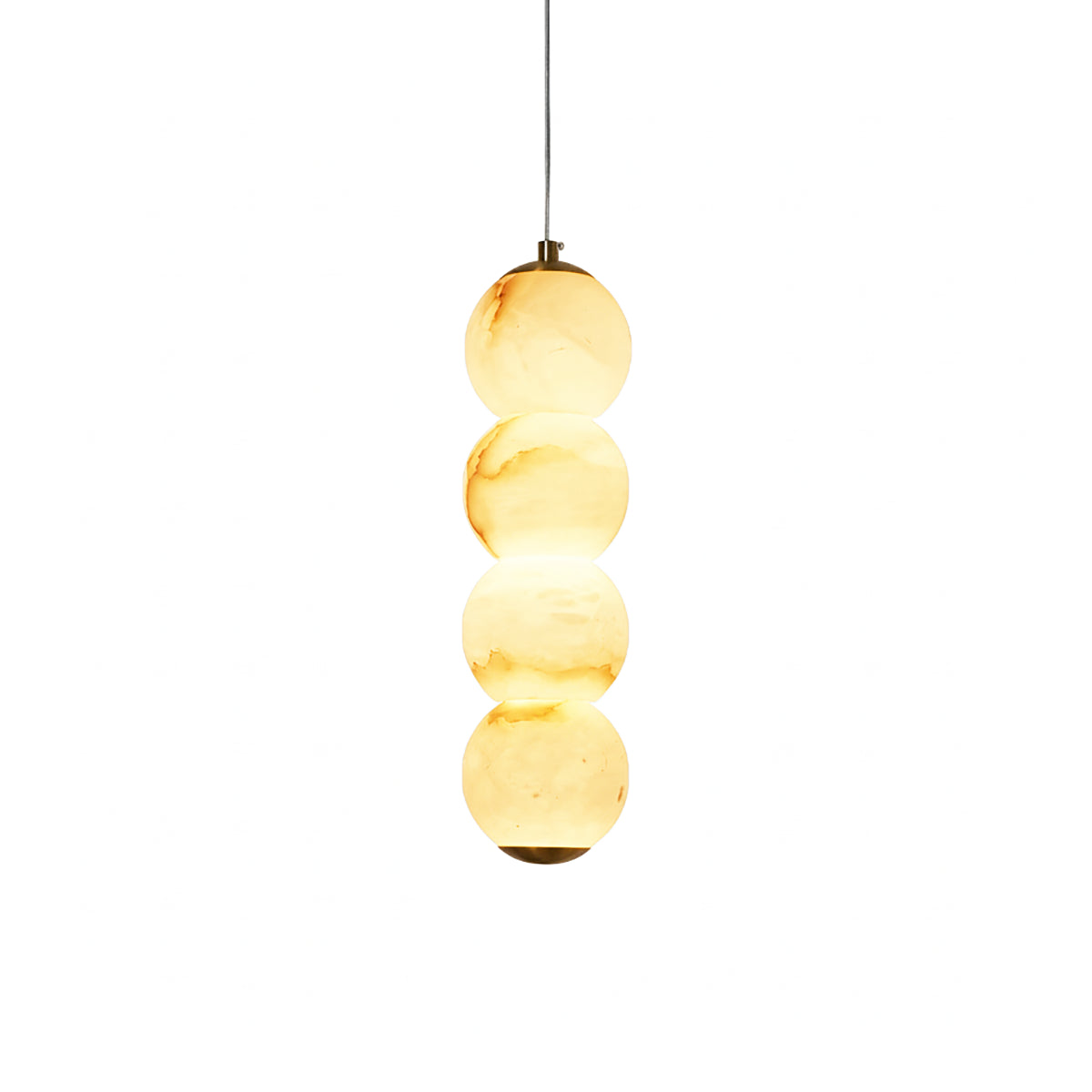 Pearl Alabaster Round Pendant Light