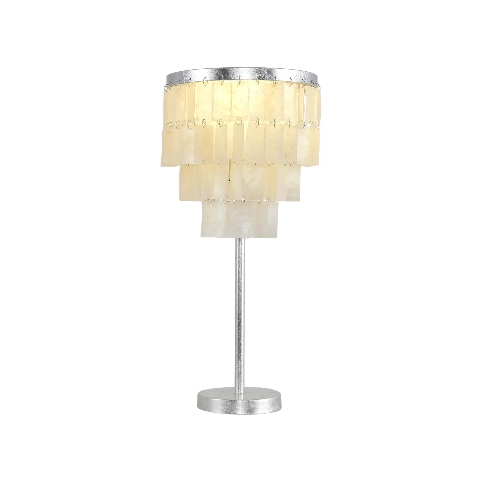 Rectangular Shell Waterfall Table Lamp