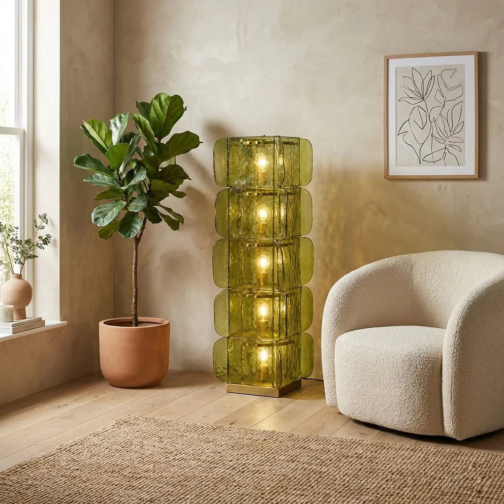 floor lamps for plants indoors Stacked Glass Floor Lamp