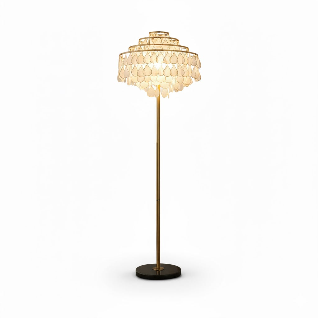 Teardrops Capiz Floor Lamp