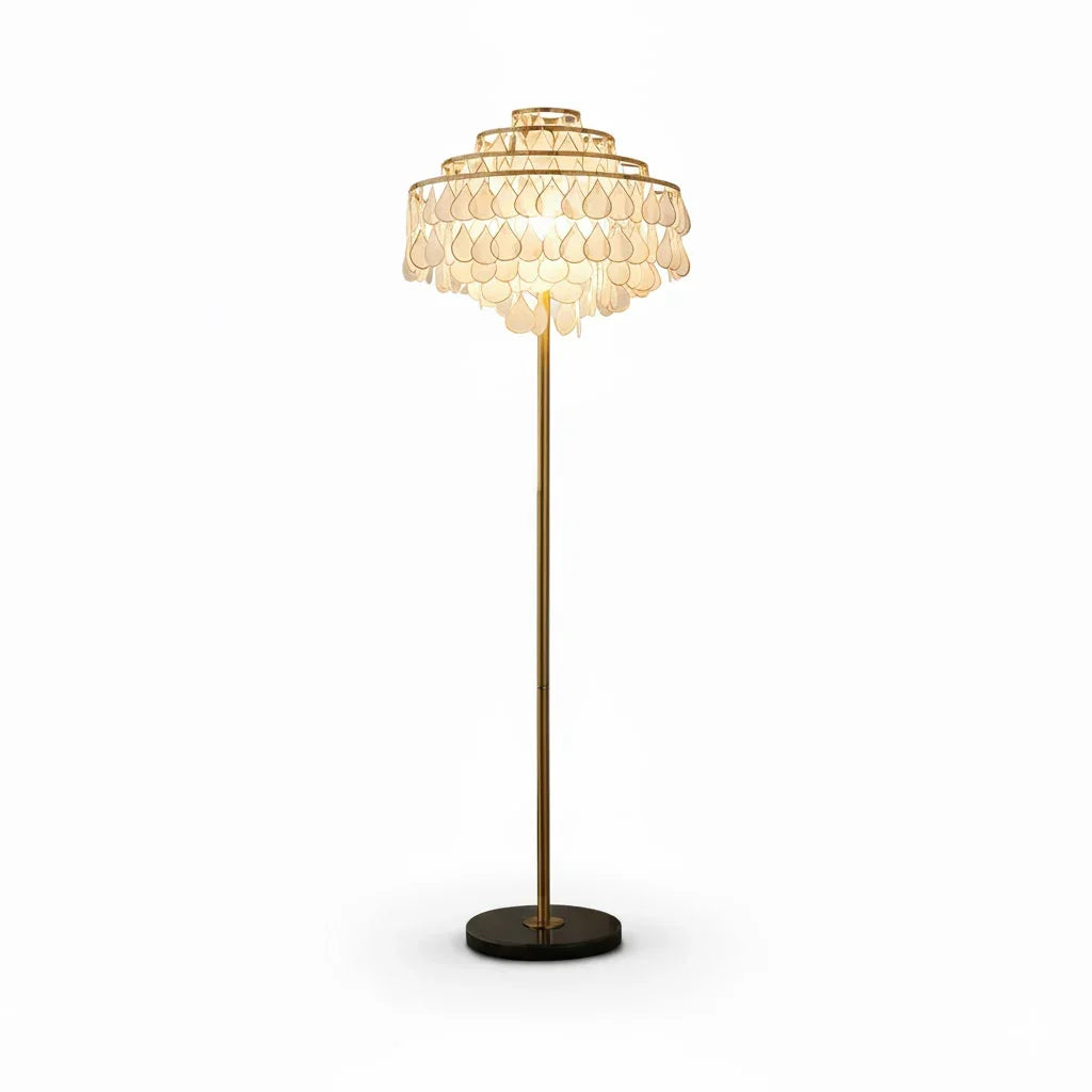 Teardrops Capiz Floor Lamp