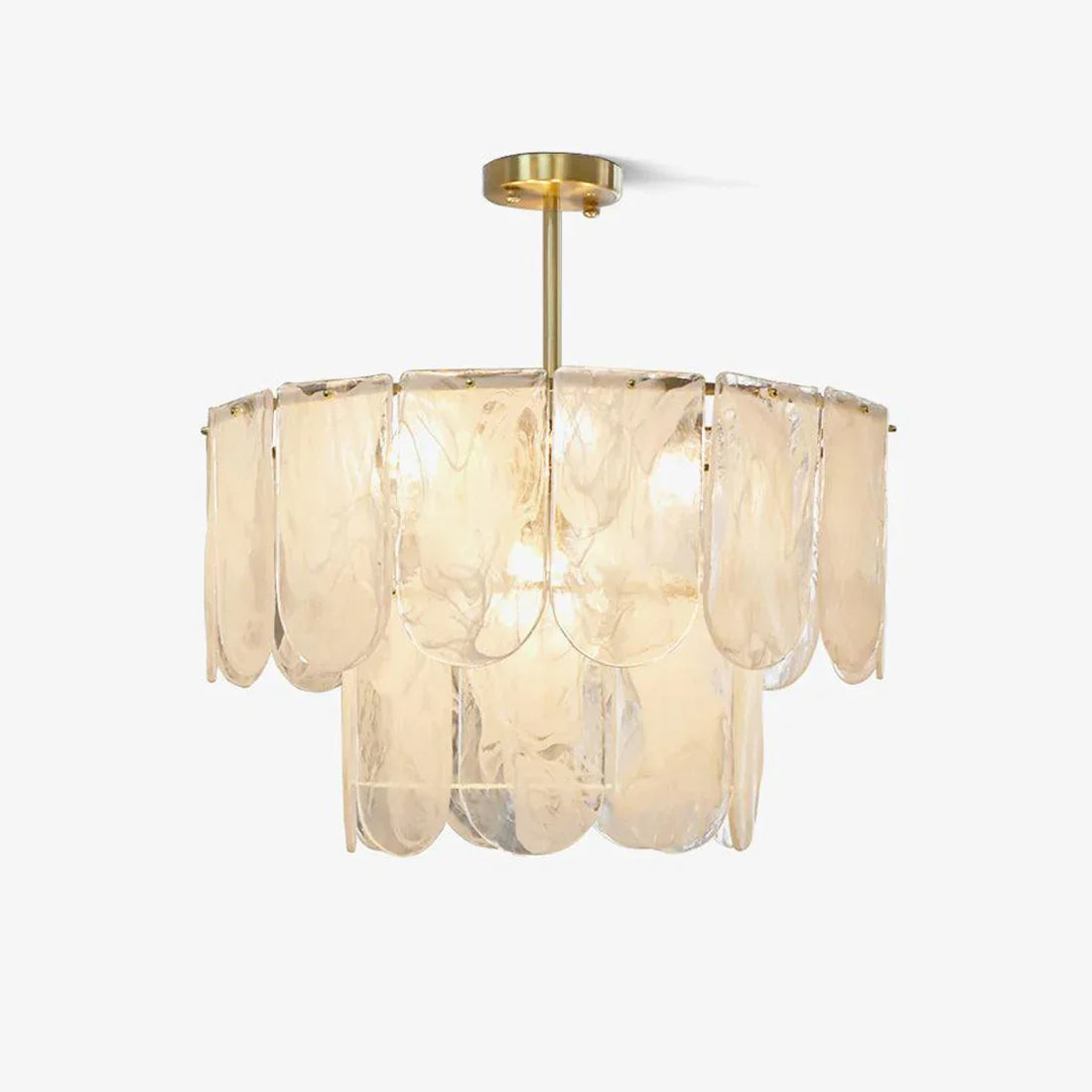 Timeless Metal & Glass Multi-Light Chandelier