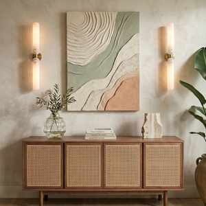 Afroalia Luxury Modern Art Deco Wall Sconce - Modern Brass Contrast Feature | HoaiLamp