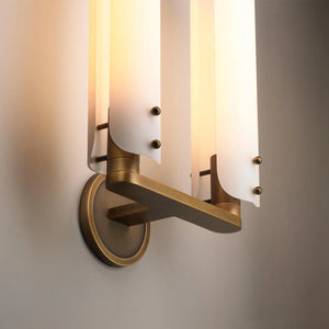 Afroalia Luxury Modern Art Deco Wall Sconce - Unique Three-Light Vanity Sconce | HoaiLamp
