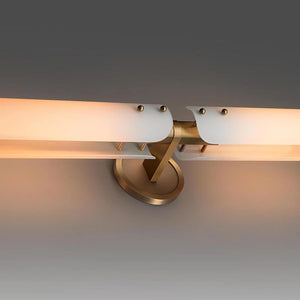 Afroalia Luxury Modern Art Deco Wall Sconce - Stylish Over-Mirror Horizontal Light | HoaiLamp