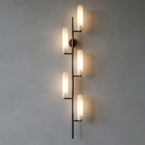 Afroalia Luxury Modern Art Deco Wall Sconce - Tall Linear Feature Sconce Accent | HoaiLamp