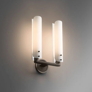 Afroalia Luxury Modern Art Deco Wall Sconce - Fluted Cylindrical Brass Wall Sconce | HoaiLamp