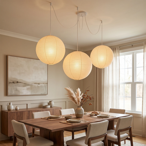 Akari Spherical A Series Pendant Light - Dining Room Cluster Trio