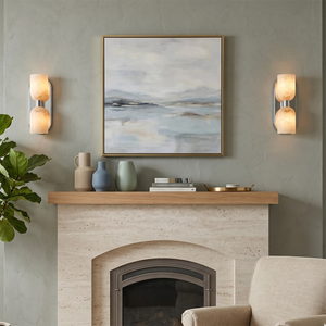 Alabaster Aurinde Wall Lamp - Living Room Fireplace Ambient Glow | HoaiLamp