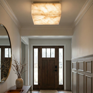 Alabaster Riviera Square Ceiling Lamp - Elegant Home Passage Lighting | HoaiLamp