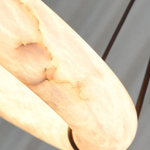 Alabaster Round Pendant - Translucent Luminous Glow | HoaiLamp