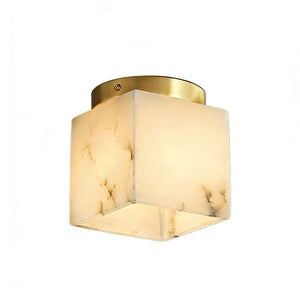 Alabaster Square Ceiling Light - Studio Isolated Product Shot Amber Lighting SKU | HoaiLamp