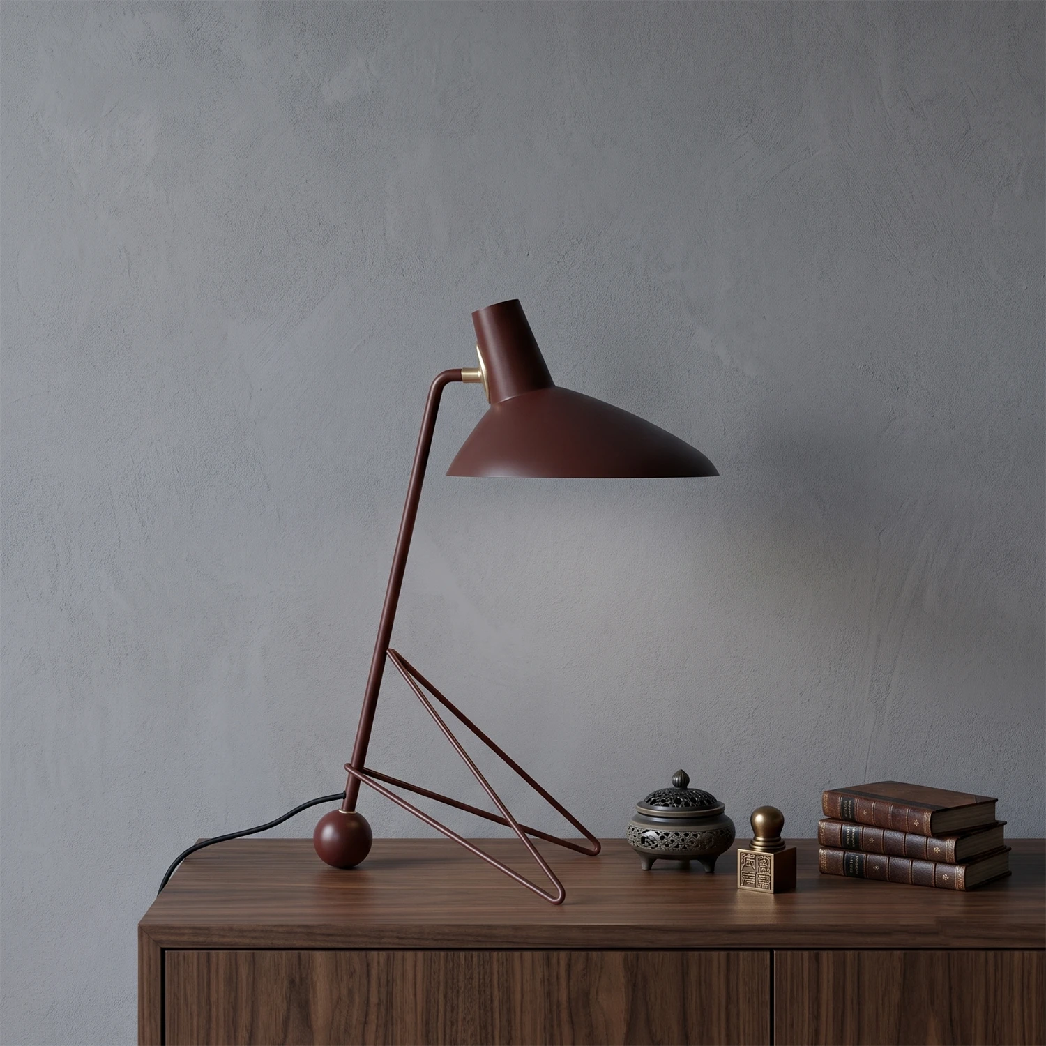 Aldric Mid-Century Tripod Table Lamp