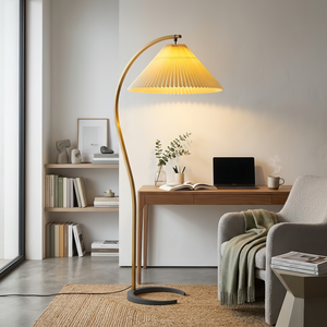 Arc Bentwood Floor Lamp - Contemporary Home Office Desk Task Light | HoaiLamp