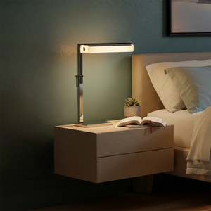 Audobos Glass Task Table Lamp - Cozy Bedroom Floating Nightstand Bedside | HoaiLamp