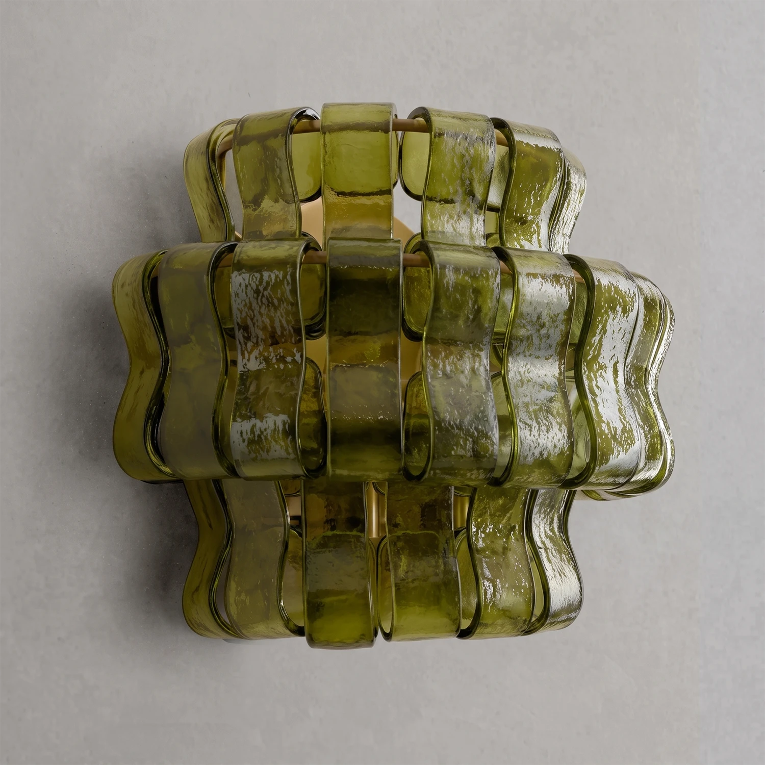 Aurelia Handcrafted Wave Ribbon Glass Sconce