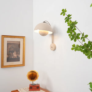 Flower Bud Wall Lamp - Creamy Beige Soft Minimalist Interior Light | HoaiLamp