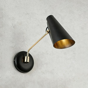 Birdy Adjustable Wall Lamp - Timeless Black Golden Brass Rod Hardware Balance | HoaiLamp