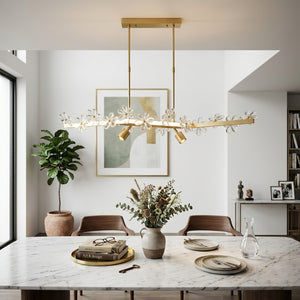 Blooming Crystal Flower Modern Pendant Light - French Chic Dining Room Minimalist Framed Artwork | HoaiLamp