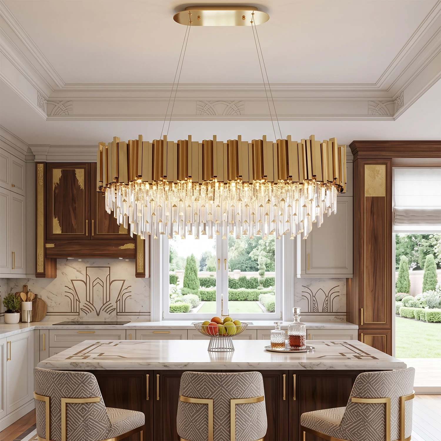 Bourbons Alphonsus Crystal Chandelier