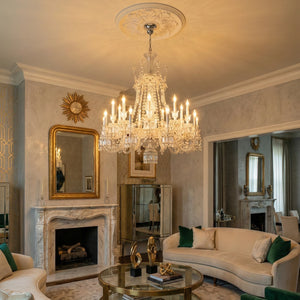 Brilliant Starry Crystal Chandelier - Cozy Fireplace Lounge Centerpiece | HoaiLamp