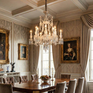 Brilliant Starry Crystal Chandelier - Grand Meeting Table Illumination | HoaiLamp