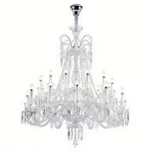 Brilliant Starry Crystal Chandelier - Tiered Cascading Waterfall Silhouette | HoaiLamp