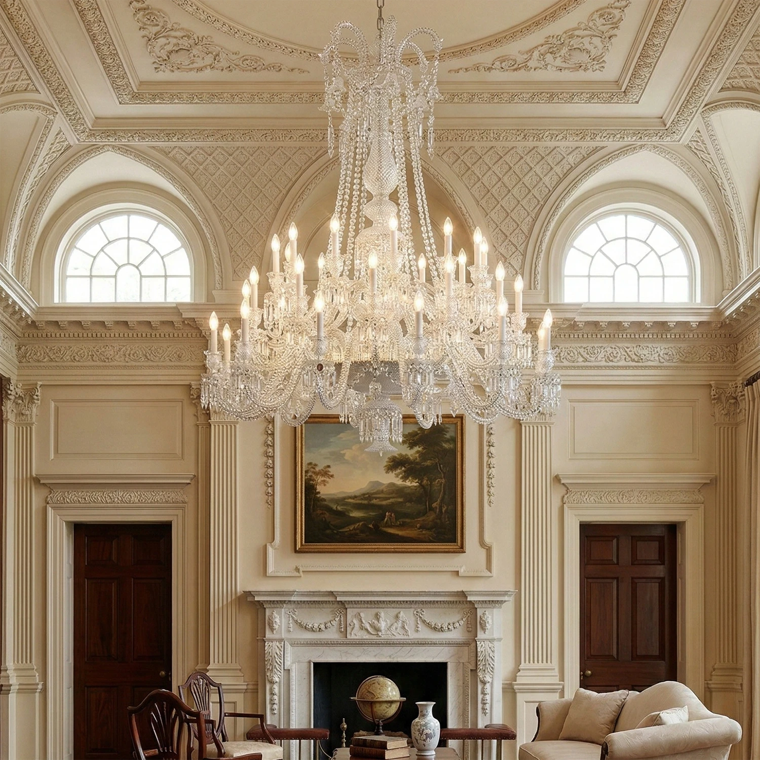 Brilliant Starry Crystal Chandelier - Palatial Mansion Archway Lighting | HoaiLamp