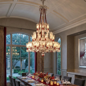 Brilliant Starry Crystal Chandelier - Arched Window Luxury Living Room | HoaiLamp