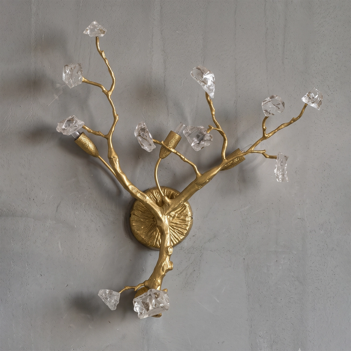 Bryony Frosted Glass Branch Wall Sconce - view 2 | Hoailamp