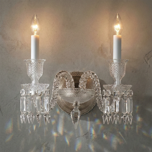 Caelum Apex Crystal Wall Lamp - Brilliant Twin Arm Sparkle Effect | HoaiLamp