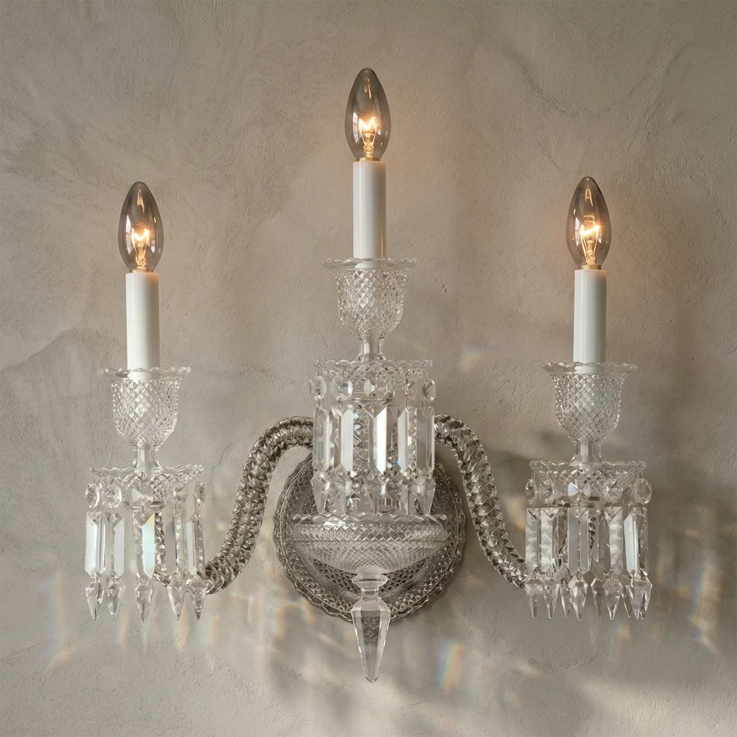 Caelum Apex Crystal Wall Lamp - Brilliant Faceted Crystal Detail | HoaiLamp
