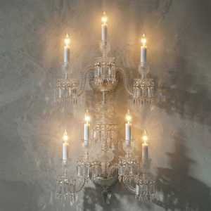 Caelum Apex Crystal Wall Lamp - Ultimate Double Tiered Illumination | HoaiLamp